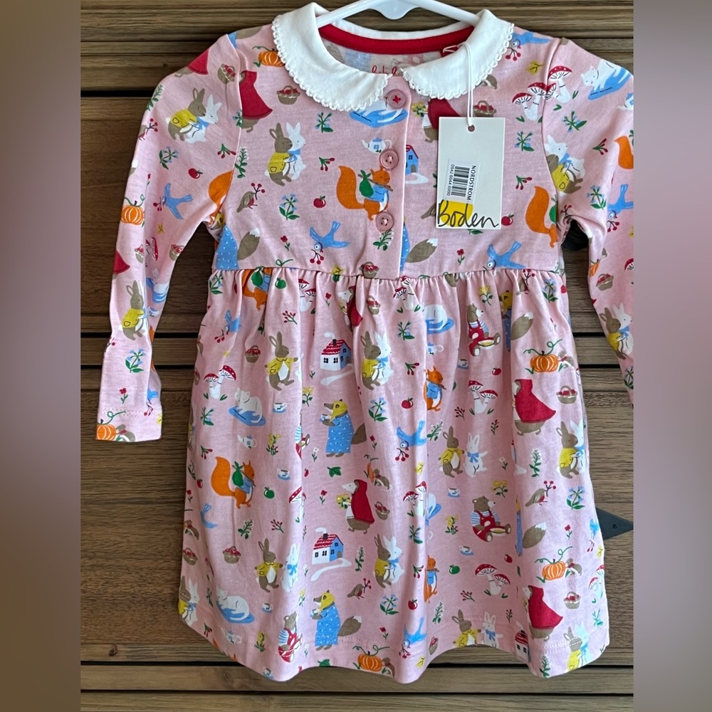 Boden Jersey Collared Dress/ 6-9 mos/ Pink